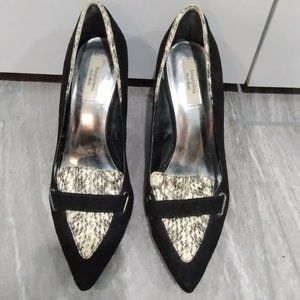 Simply Vera by Vera Wang Black Stiletto Heels with faux snake-skin details